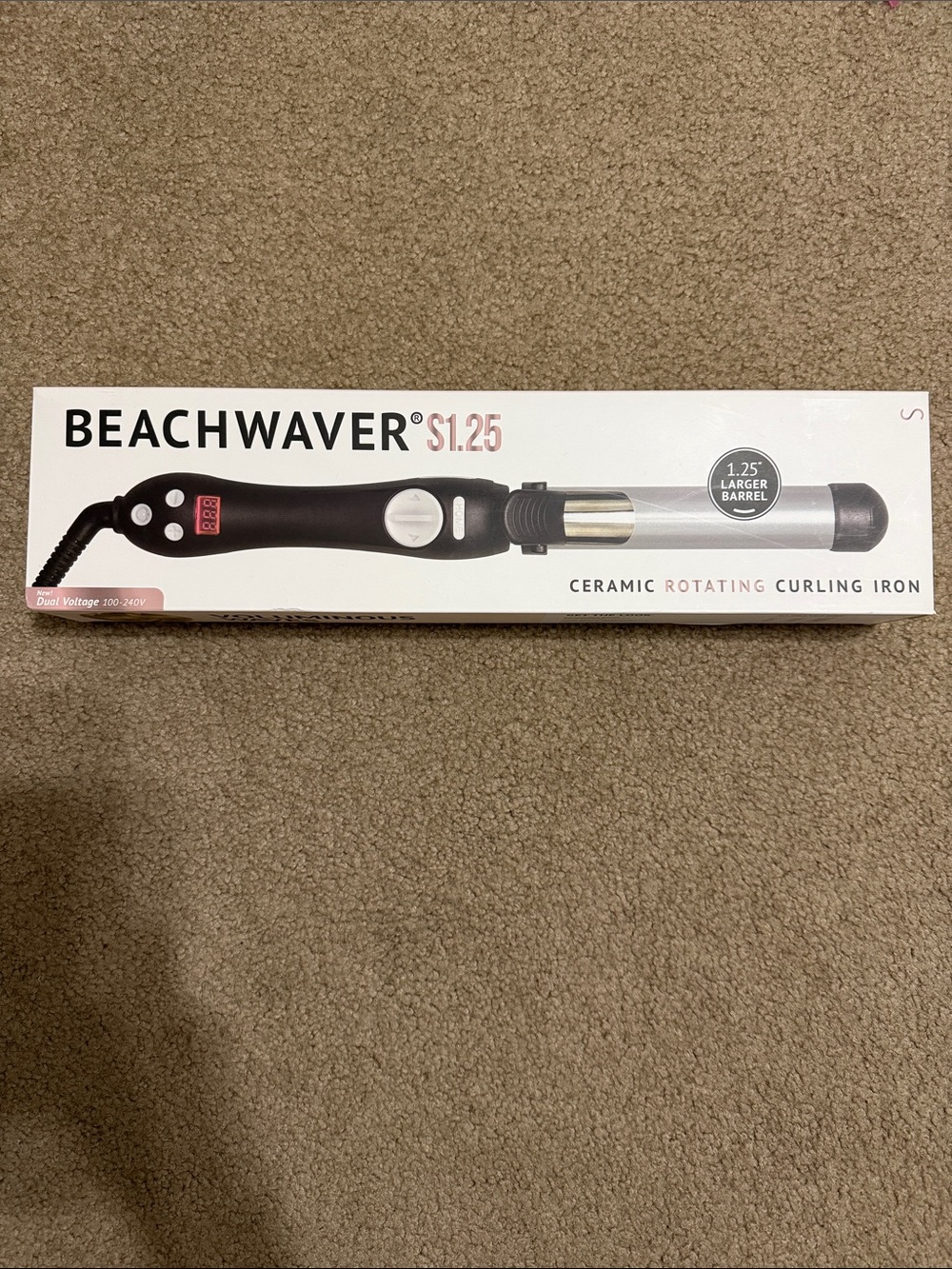 Beachwaver S1.25 Ceramic Rotating Curling Iron - Black